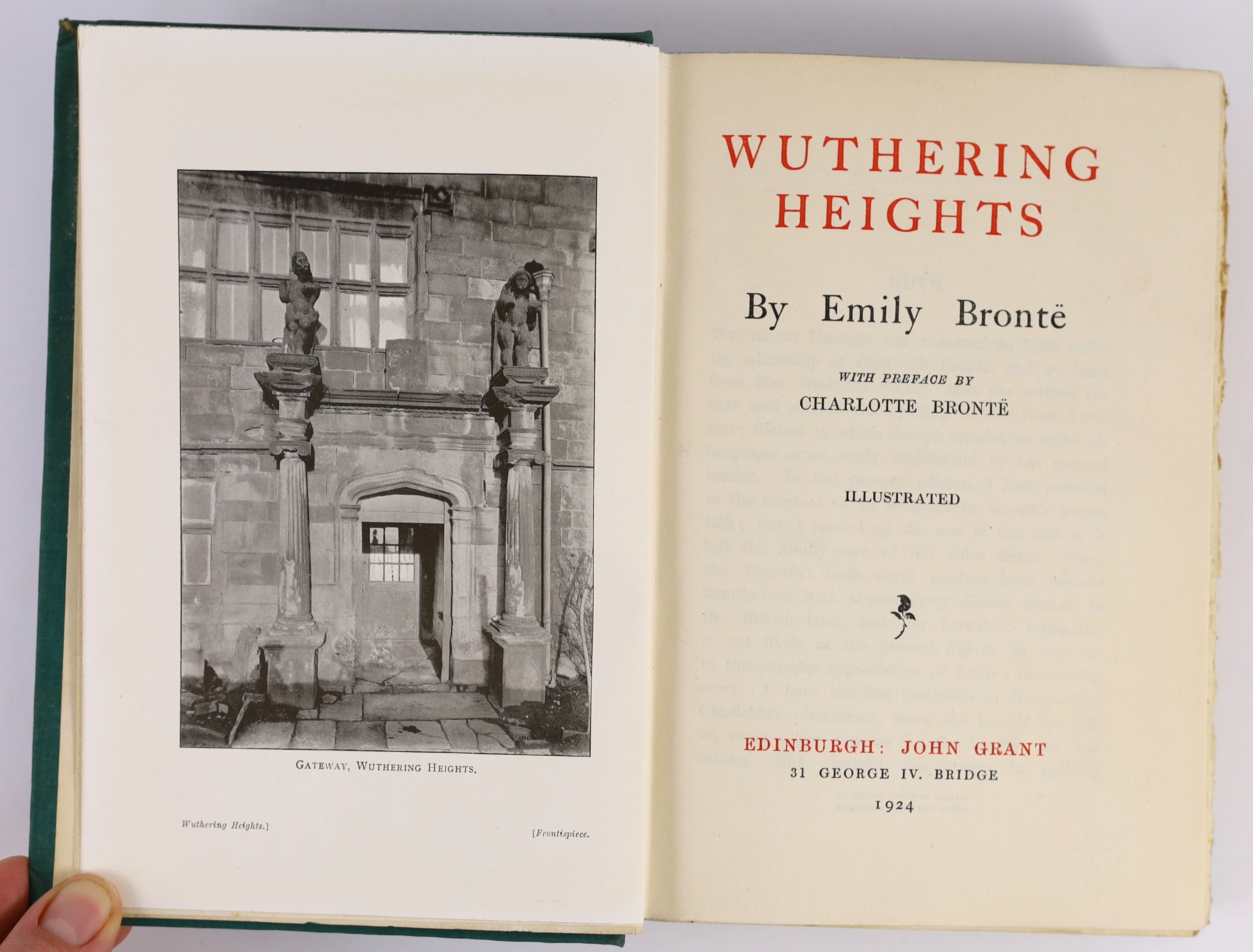 Bronte, Charlotte, Emily and Anne - Works. - ‘’Novels of the Sisters Bronte.’’ - 12 vols, the Thornton edition, edited by Temple Scott, illustrated with 67 plates, original cloth gilt, Edinburgh, 1924